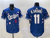 Men's Los Angeles Dodgers #11 Roki Sasaki Royal 2025 Tokyo Series Limited Stitched Jersey,baseball caps,new era cap wholesale,wholesale hats